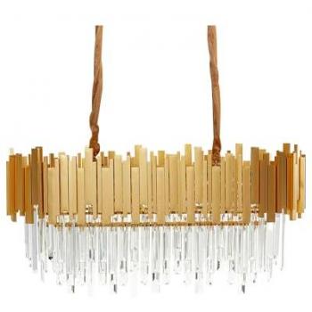 Garcia Gold Aluminium Chandelier with Crystal Accents