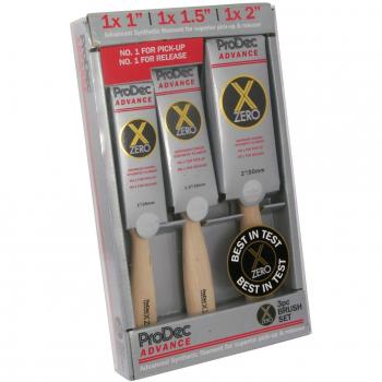 Prodec Advanced X Zero 25mm 38mm 50mm Paint Brush Set ABPT056