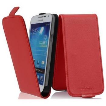 Cadorabo Custodia Elegante Flip per Galaxy S4 Mini in Rosso