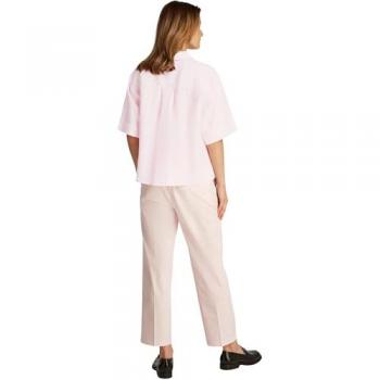 Tommy Hilfiger Hemdbluse Relaxed Fit in Rosa
