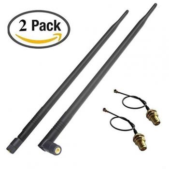 Huacam HCM19 Antenna WiFi Interna 2×2,4 GHz 9dBi con 15 cm di cavo U.FL