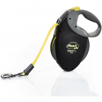 Flexi X-Large Retractable Dog Lead in Black Neon