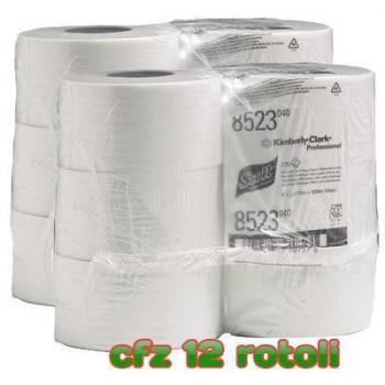 Papel Higiénico Mini Jumbo SCOTT® Kimberly Clark 2 Veli 175m Ø 17,5cm 7,6cm 8523