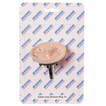 McAlpine CARD‑51 Traditional Beige Strainer Plug – Residential Drain Guard