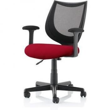 Camden Black Mesh Chair in Ginseng Chilli Fabric with KCUP1518 82048DY