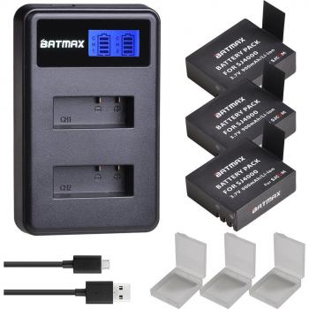 Conjunto Completo 4 Uds. SJCAM SJ4000, Eken H9, GIT-LB101 con Cargador LCD USB