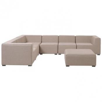 Salon de jardin 7 places modulable beige AREZZO