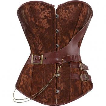 Vollbusiges Steampunk Dessous im Jacquard-Stil