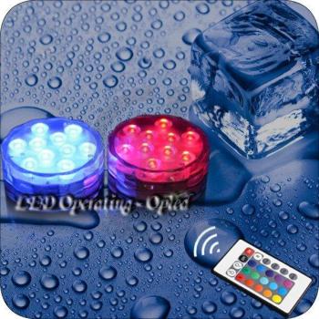 Luz LED subacuática RGB para acuario, UFO, impermeable con control remoto