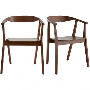 BAHIA Sedie scandinave in legno scuro