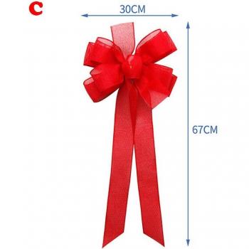 Big Red Plaid Bow for Holiday Gift Wrapping