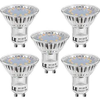 Lepro 5er GU10 LED-Set – 3 W, 250 lm, 2700 K Warmweiß, 120° Strahl