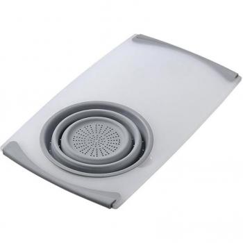 3-in-1 Cutting Board with Drain Basket and Storage