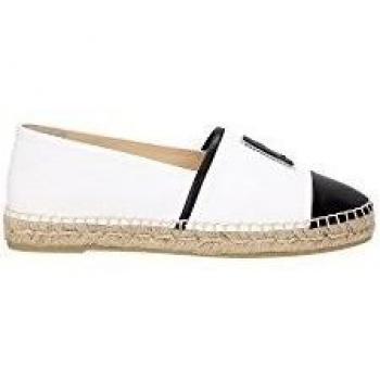Karl Lagerfeld Mujer alpargata blanco/negro, talla 41 EU – 61KW4016WHITE