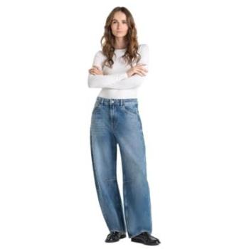 Madie Leder Women's Wide‑Cut Jeans – Le Temps Collection