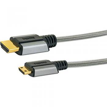 Ainstein COFI High-Speed Mini HDMI Kabel mit Ethernet 2,0m, HDMI Mini Stecker auf HDMI Stecker