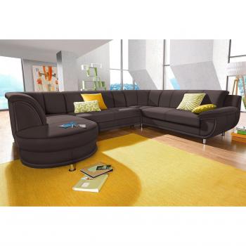 Rondo U-Form Wohnlandschaft mit Naturleder