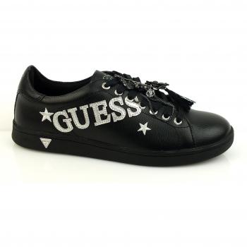 GUESS Frauen-Sneaker Schwarz/Schwarz, mit Schnürung und „PELLE“ – FLSPR‑3LEM12 (Winter 201