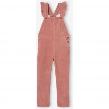 Dusky Pink Girls' Ruffled Corduroy Overalls 18M/2Y