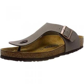 Birkenstock GIZEH Classic BF, Damen Zehentrenner, Grau (NUBUK STONE), 41 EU