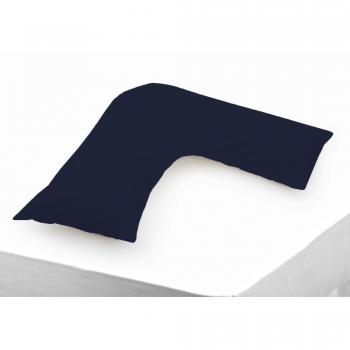 Belledorm Navy V Shaped Pillowcase Cover with Poppers