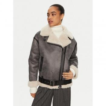 Cappotto Liu Jo Grigio Regular Fit Shearling WF4245