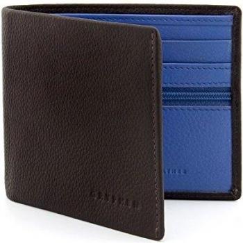 Gryphen Guardian Men's RFID Blocking Genuine Leather Wallet (Brown/Blue)