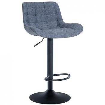 Taburete de bar Tover Azul Ajustable y Giratorio 360° con Respaldo
