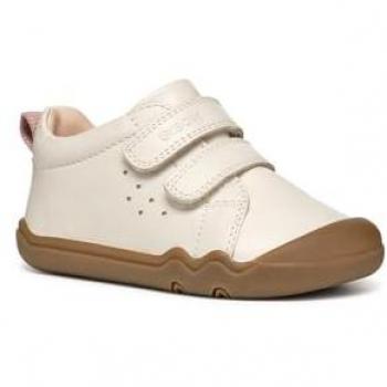 Geox Steppieup Light Ivory Baby Sneakers