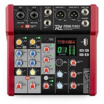 Console sonore Power Dynamics PDM-Y401 4 canaux avec connexion sans fil Bluetooth et alimentation fantôme 45V