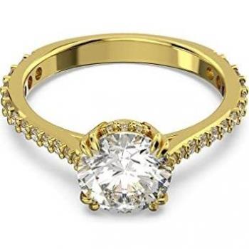 Anillo Swarovski CONSTELLA en color oro y cristal transparente