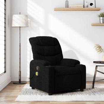 Sillón de masaje tela negro reclinable