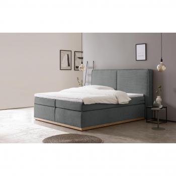 SHERWOOD Cord Hotelbett – Exklusives Boxspringbett mit weichem Cord-Topper aus Eichenholz