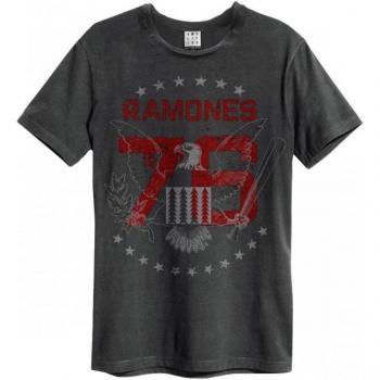 T-shirt Amplifié Unisexe Adulte 1976 Ramones Charbon de Bois XL
