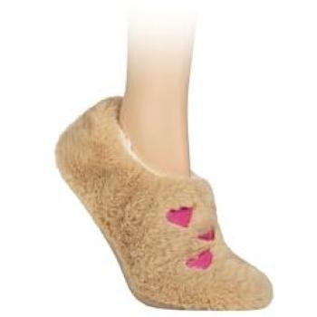 SOCKSHOP Wildfeet Heart‑Patterned Fleece Lined Slippers (4–8)