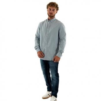 Camisa de Hombre Tommy Jeans con Logo, Color Gris