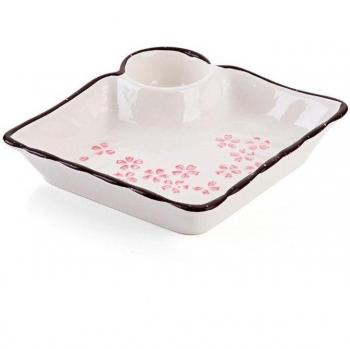 Sushi Plate with Sauce Dish