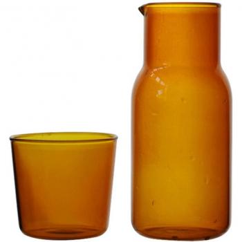 Set de Tazas de Té de Vidrio Color Caramelo