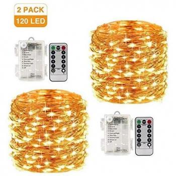 Dekorative LED Lichterkette 120er Warmweiß 12M