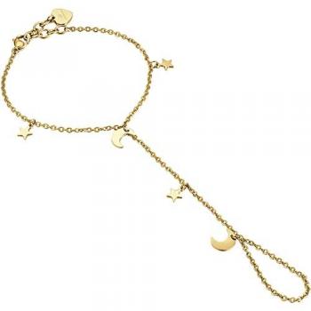 Pulsera de Acero Luca Barra BM111 con Diseño de Estrellas y Lunas