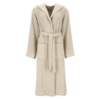 Vossen Damen-Bademantel Silent, Langform, Musselin, mit Kapuze