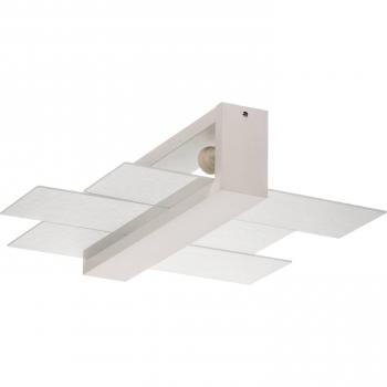 SOLLUX Lighting Shifted 2 White Glass Lamp