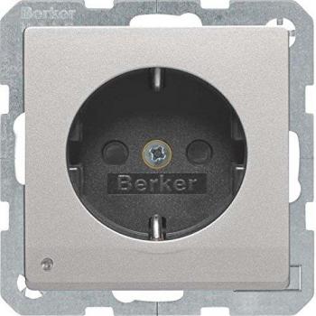 Toma Schuko-Steckdose mit LED, Q.x, Aluminium