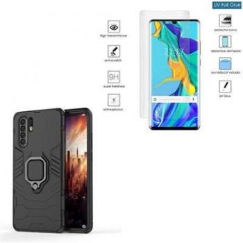 Cámara Protectora Crystal Nano Curvo UV + Funda 3x1 Defender Militar Huawei P30 Pro