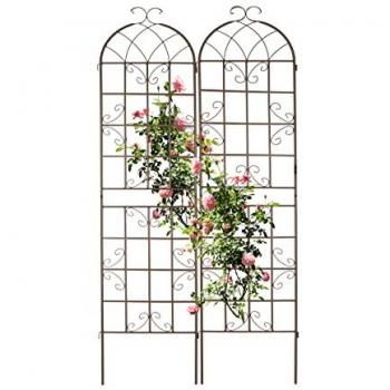 Grigliati Traliccio Rampicante – 2 pezzi, 220x52x2 cm, Relaxdays
