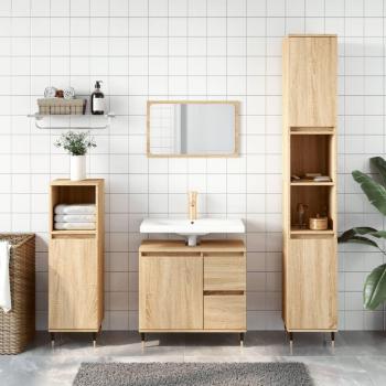 Stoccaggio per Bagno in Rovere Sonoma, 30x30x190 cm – vitaXL
