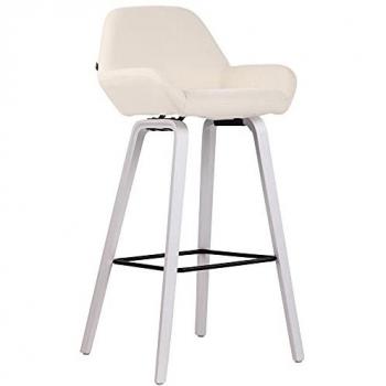 Newnan Tabouret de Bar Crème – Structure Bois Blanc