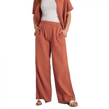 Tall Cheesecloth Wide Leg Dress Pants