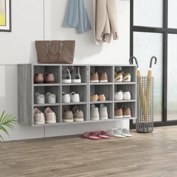 Armoire à chaussures 2 pcs en gris Sonoma 52,5x30x50 cm