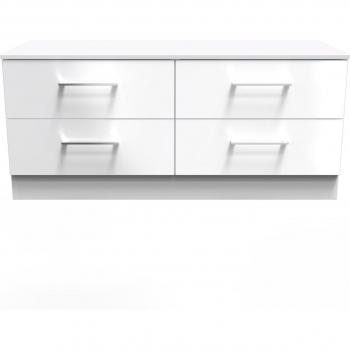 Chester White Gloss 4 Drawer Bed Box (Ready Assembled)